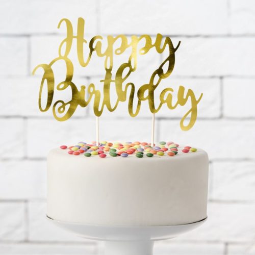 Cake Topper Happy Birthday - Or