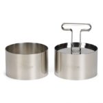 Patisse - Lot de 2 cercles à pâtisserie inox avec poussoirs 9cm