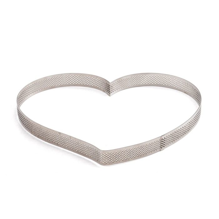 Decora - Forme inox microperforé coeur 24x22x3.5cm