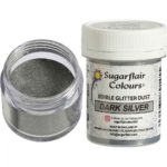 Sugarflair - Edible lustre dark silver poudre