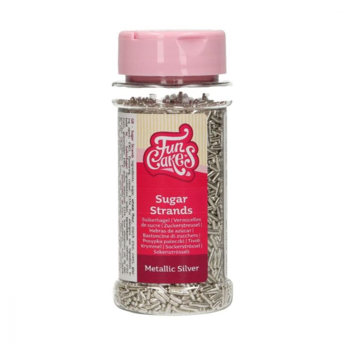 Funcakes - Vermicelles de sucre argenté métallisé