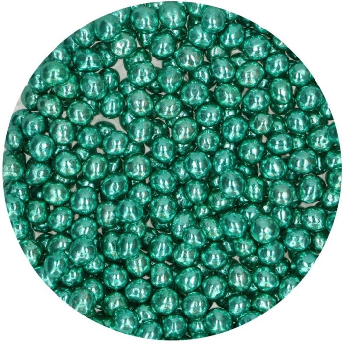 Funcakes - Perles de Chocolat Croquant Metallic Green 60gr