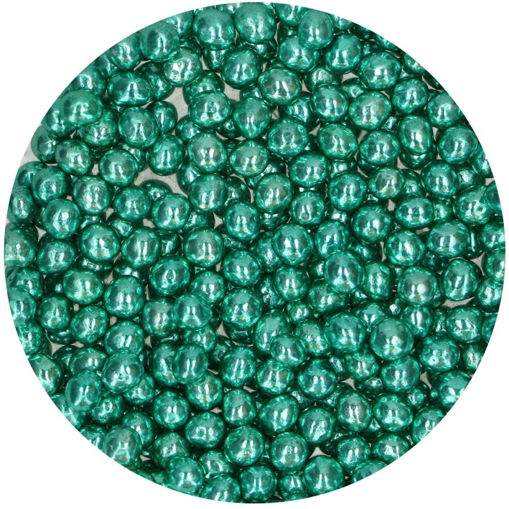 big_1120-1-1.jpg Funcakes - Perles de Chocolat Croquant Metallic Green 60gr – Image 1