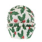 House of Marie - caissettes de cupcakes - holly leaf - 50pcs