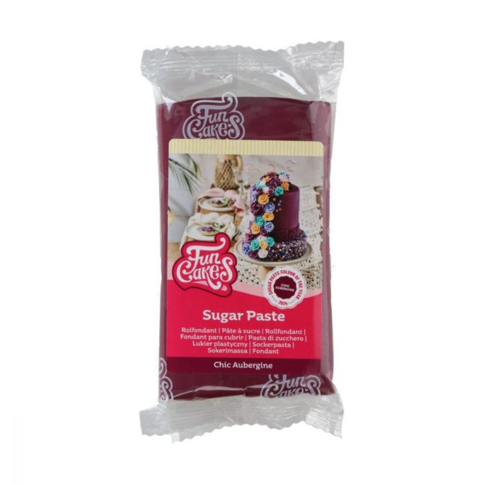 FunCakes - Pâte à Sucre Chic Aubergine 250 g