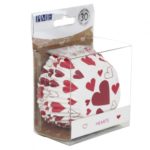 PME- Caissettes a cupcakes - Hearts foiled lined- 30pcs