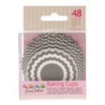 Funcakes - Caissettes a cupcakes - Chevron silver- 48pcs