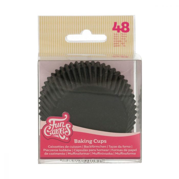 Funcakes - Caissettes a cupcakes - Noir- 48pcs