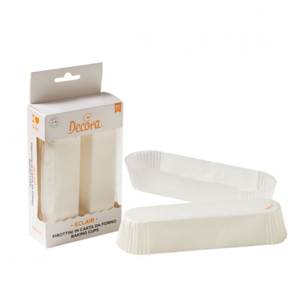 big_1231-1-1.jpg Decora - caissettes en papier blanc - éclair 135x33x28h - 60pcs – Image 1