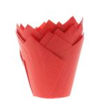House of Marie - Caissettes à muffin tulip - rouge - 36pcs
