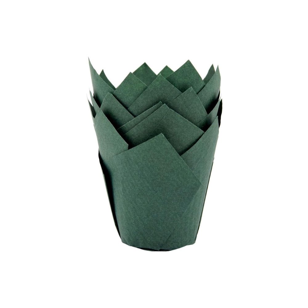 big_1242-1-1.jpg House of Marie - Caisseittes à muffin tulip - vert foncé - 36pcs – Image 1