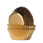 House of Marie - caissettes de mini cupcakes - Doré Métallique- 36pcs