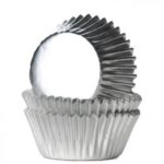 House of Marie - caissettes de mini cupcakes - Argent Métallique- 36pcs