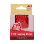 Funcakes - Caissettes a cupcakes - Rouge Métallique- 48pcs