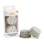 Decora - caissettes en papier - étoiles doré/noires -  36pcs