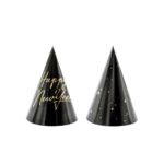 PartyDeco - Chapeaux de fête Happy New Year, 16cm - 6pcs