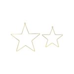 PartyDeco - Décorations en métal à suspendre Étoiles - 2 pcs