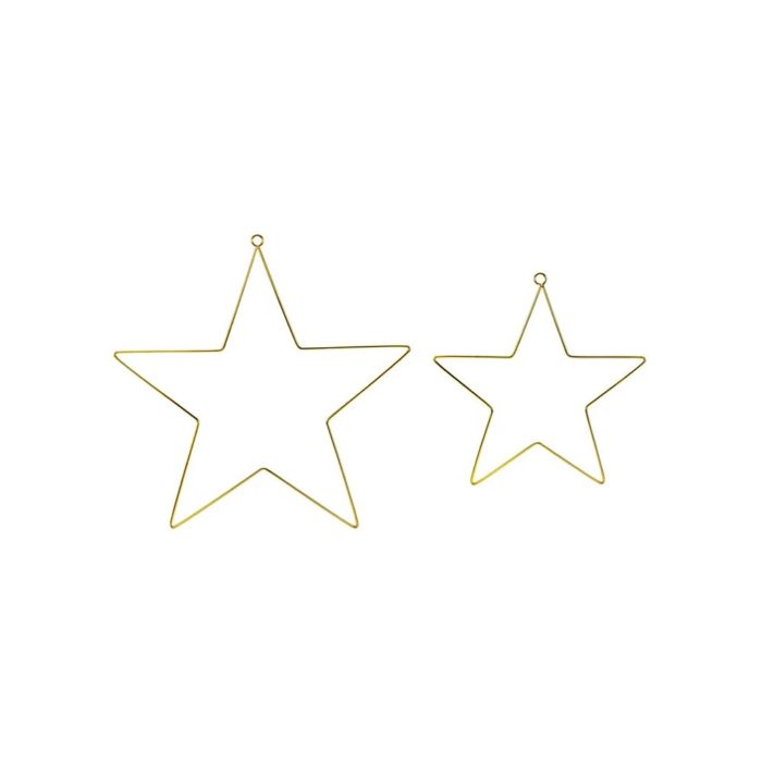 PartyDeco - Décorations en métal à suspendre Étoiles - 2 pcs