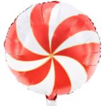 PartyDeco - Ballon en Mylar Candy, 35cm, rouge