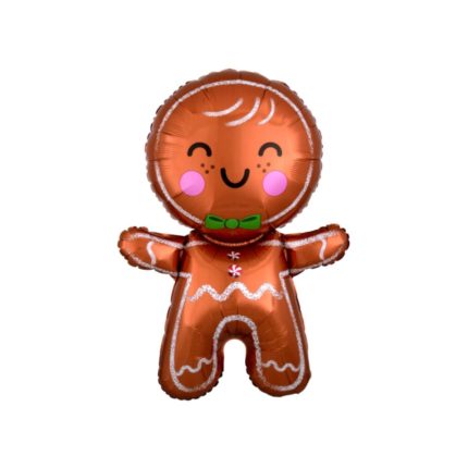 Amscan - Ballon Foil SuperShape Joyeux Bonhomme de pain d'épice 55 x 78 cm