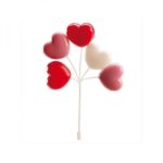 Dekora - Bouquet de ballons décoratif  en forme de cœurs pour gâteau et cupcakes