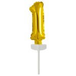 Amscan - Cake Topper - foil ballon doré no 1 - 13x7cm