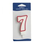 Bakery - Bougie avec support blanc/rouge 7.5h