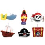 Amscan - 6  Bougies figurines Pirates  3 cm