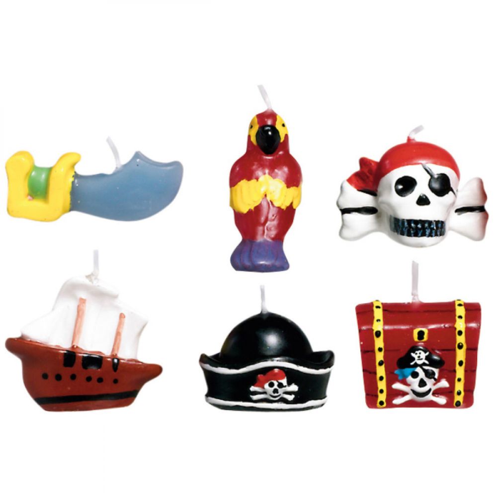 big_1414-1.jpg Amscan - 6 Bougies figurines Pirates 3 cm – Image 1
