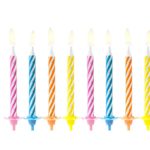 PartyDeco - Bougies d’anniversaire mix 10pcs