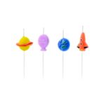 PartyDeco - Bougies d’anniversaire space mix