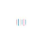 PartyDeco - Bougies d'anniversaire Dots and stripes, mix, 6.5cm : 1pkt/6pc.