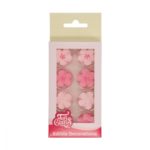 FunCakes - Décors en Sucre Mélange de fleurs rose Set/24