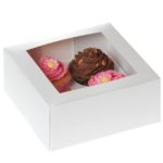 House of Marie -  Cupcake Box 4 -White - 2 pcs