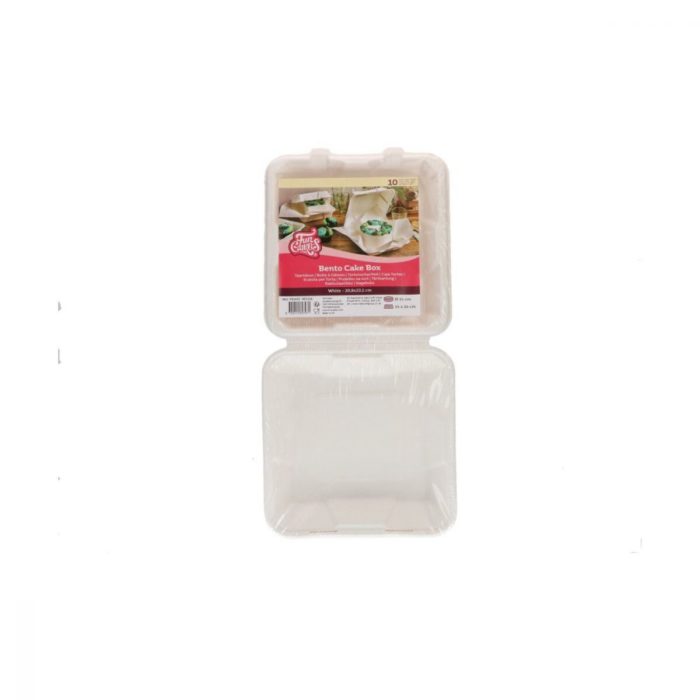 FunCakes - Boîte à gâteaux Bento Blanc -15X15 cm pk/10