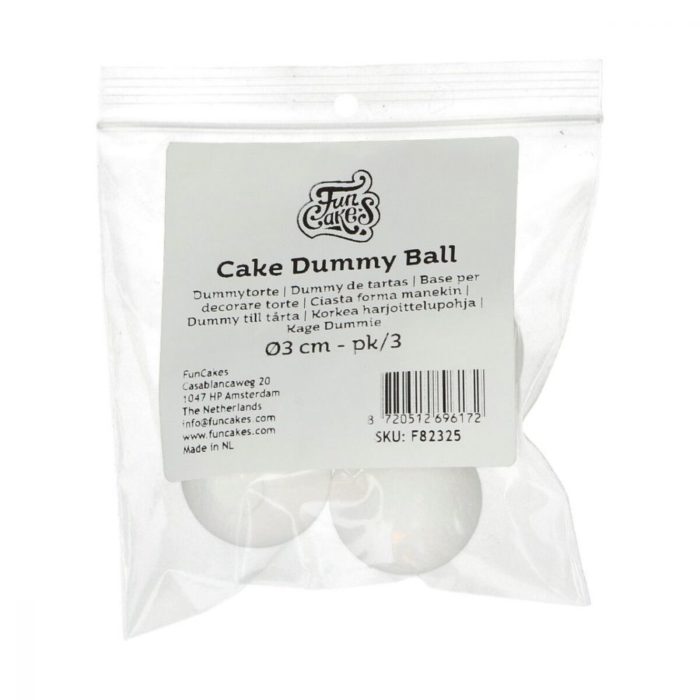 FunCakes - Sphère - Cake Dummy Ø3 cm - pk/3