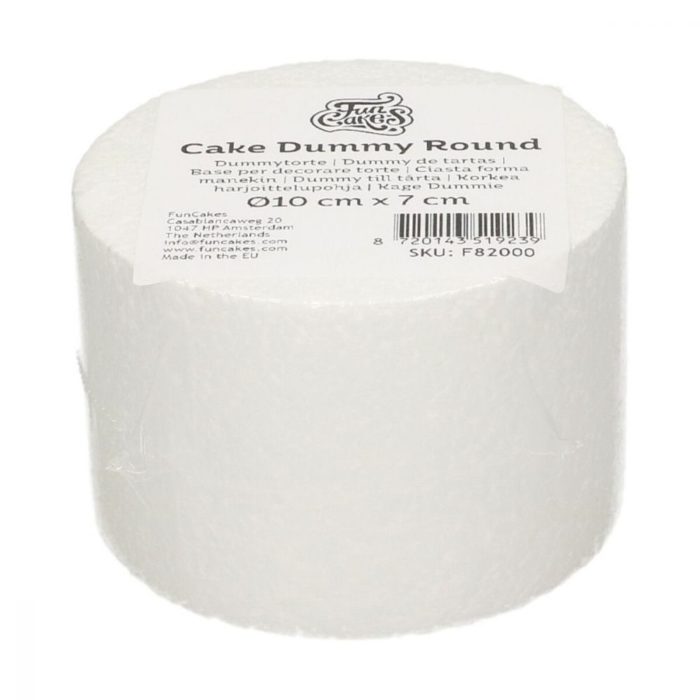 FunCakes -- Cake Dummy - Gâteaux Polystyrène Rond 7cm -Ø10cm