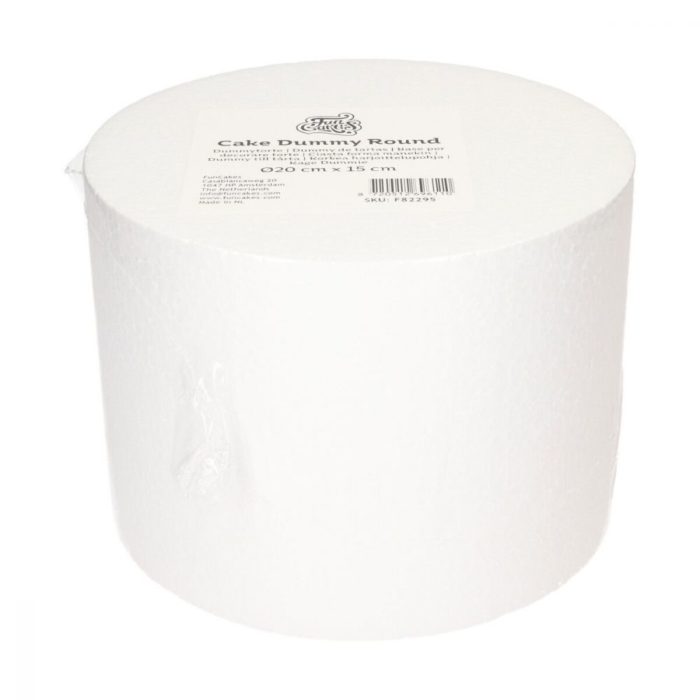 FunCakes - Cake Dummy - Gâteaux Polystyrène Rond 15cm -Ø20cm