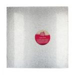 Funcakes - Cake Drum Carré Silver - 40.5x40.5x12mm