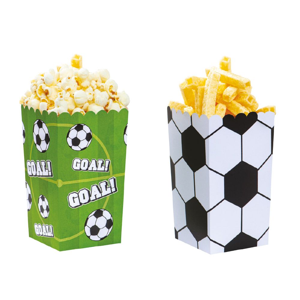 big_1697-1.jpg Decora - Boite à Friandises - pop corn - cadeaux - football- 6pcs party box – Image 1