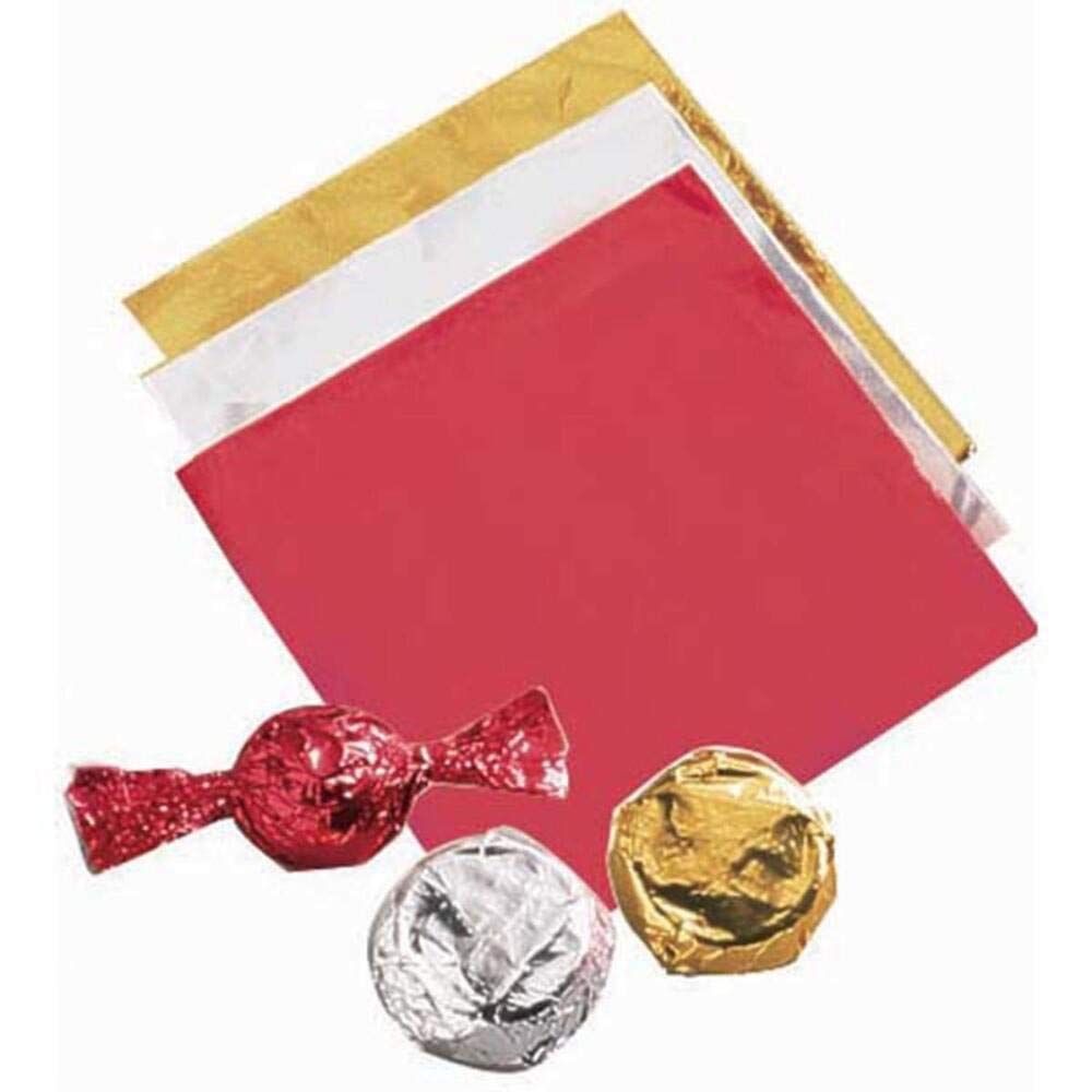 big_1700-1.jpg Wilton - Gold Foil Wrappers, 10cm x 10cm (10x10cm) - 50pcs – Image 1