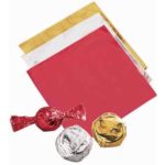 Wilton - Red Foil Wrappers, 10cm x 10cm (10x10cm)  -  50pcs