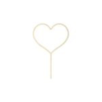 PartyDeco - Décorations de gâteau  - Coeur en bois  - 23cm