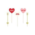 PartyDeco - Décorations de gâteau  - Amoureux- 32h - 5pcs