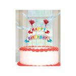 Amscan - Décorations de gâteau - Banner Happy Birthday Rainbow -23x24cm
