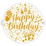 Decora - Stencil - joyeux Anniversaire - 25cm D