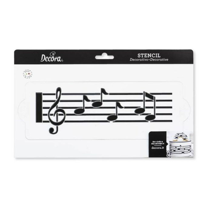 Decora - Stencil - Partition Musique 10x30cm