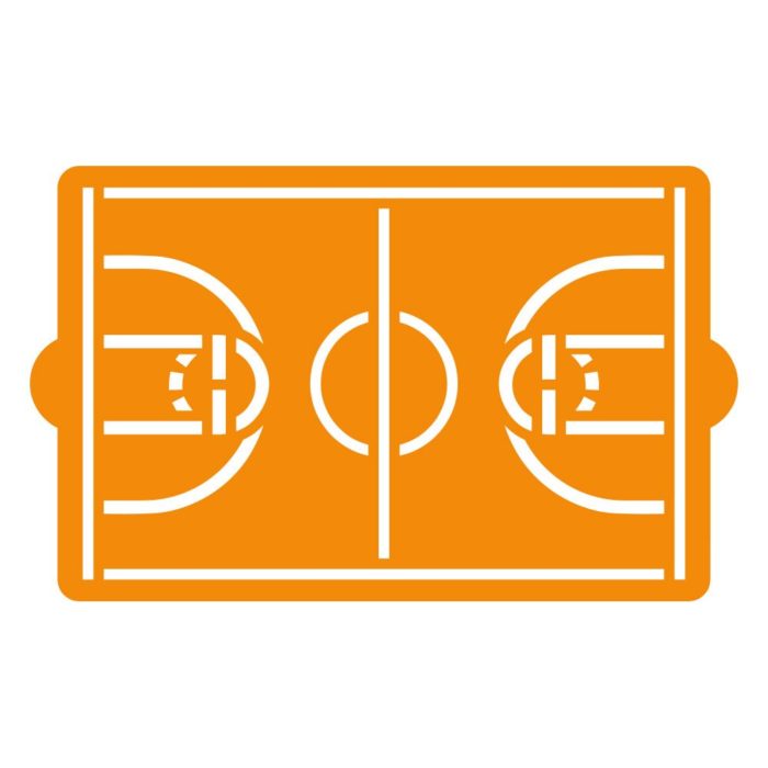Decora - Stencil - Terrain De Basket- 30x20cm
