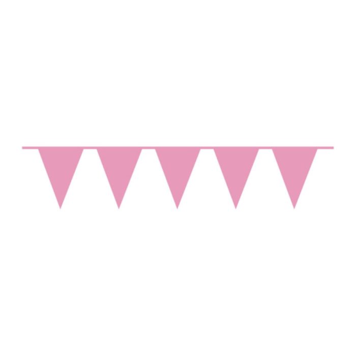 Amscan - Guirlande - Fanions - 10mX32cm - Rose
