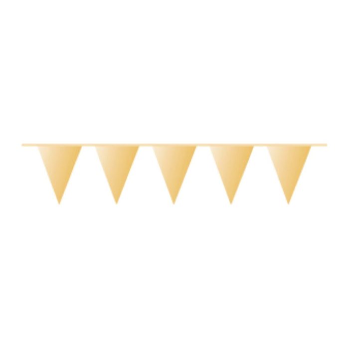 Amscan - Guirlande - Fanions - 10mX32cm - Gold Brillant
